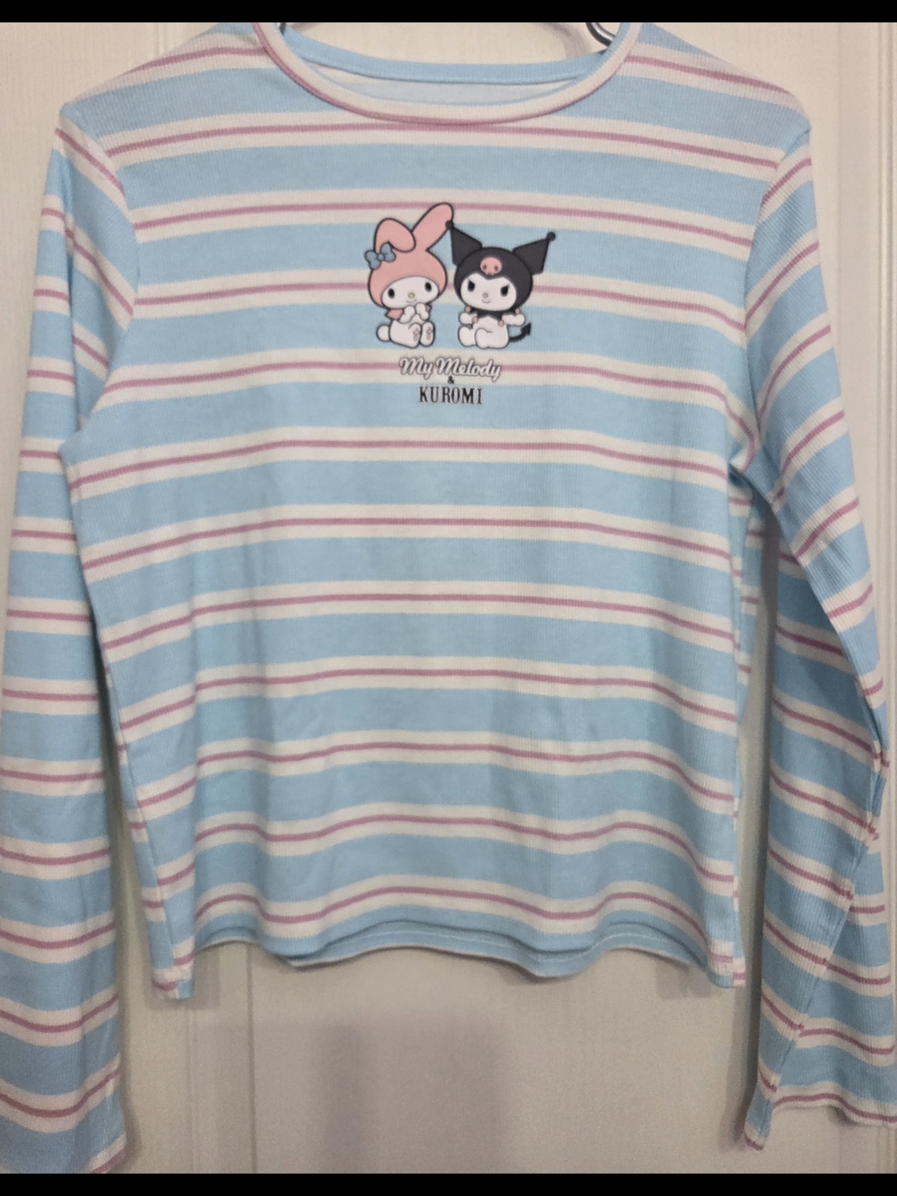 Sanrio My Melody & Kuromi Blue Striped Long-Sleeve Tee